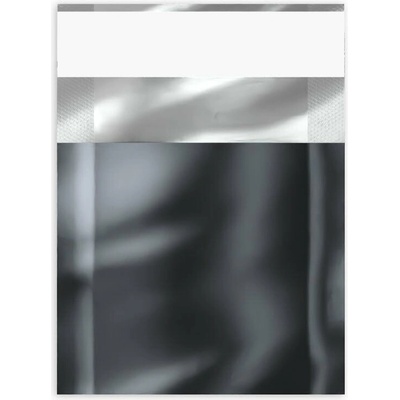 Lesklé metalické fóliové obálky - 45 x 40 mm - Černá