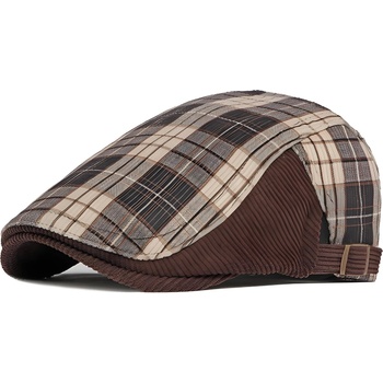 HARAHU Мъжка беретка fo-26013 - Кафява kp26013