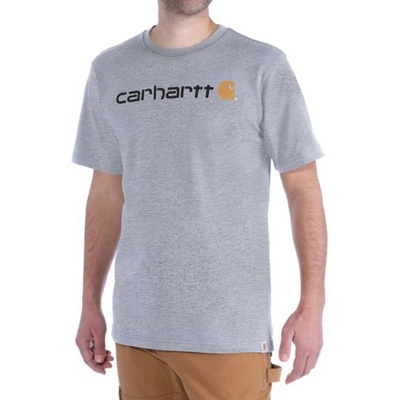 Carhartt Core Logo šedé pánské triko