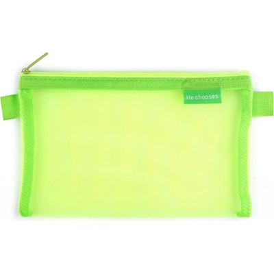 Prima-obchod síťované pouzdro 20 x 12 cm zelená neon