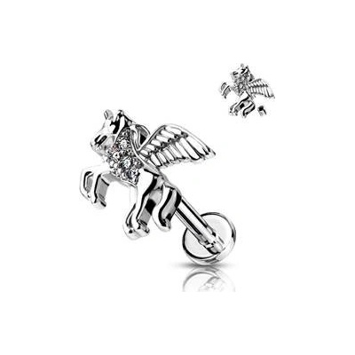 Šperky4U piercing do brady cartilage tragus jednorožec LB1045-1208