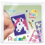 Pixelhobby Мозайка с пиксели Pixelhobby, Ключодържател - Розов еднорог (23111)