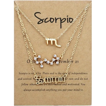 HARAHU Комплект колиета зодиакален знак - Скорпион kp38786 (38786)