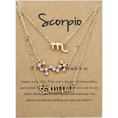 HARAHU Комплект колиета зодиакален знак - Скорпион kp38786 (38786)