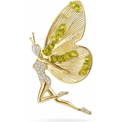Éternelle Brož Swarovski Elements víla Zvonilka B7414-LXT2583H Zlatá