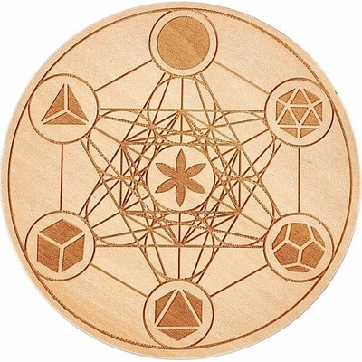Nefertitis Feng Shui podtácek Metatron posvátná geometrie NF47291 - cca 0,25 x 10 cm