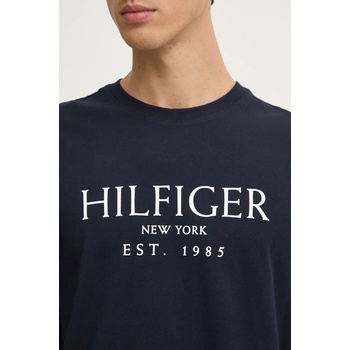 Tommy Hilfiger Памучна тениска Tommy Hilfiger в тъмносиньо с принт MW0MW36499 (MW0MW36499)