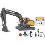 Jamara Toys Jamara Bagger Volvo EC160E Metal багер с дистанционно управление, жълт/тъмносив, мащаб 1: 16 (406300)