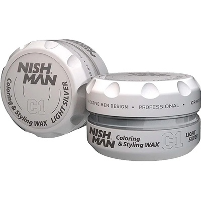 NishMan farbiaci vosk na vlasy C1 Light Silver 100ml