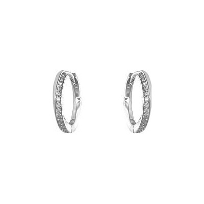 INFINITYSILVER Stříbrné náušnice kroužky se zirkony INES OE148