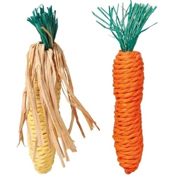 Trixie Sisalová mrkvička a kukuřice 15 cm (2 ks)