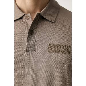 BOSS Green тениска с яка мъжка от памук Paddy Structure (50565163) - answear - 195,39 лв