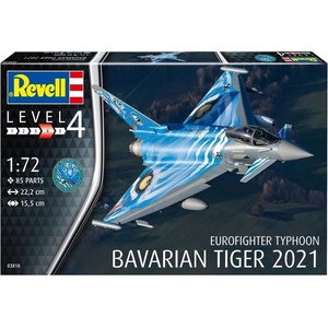 Revell Сглобяем модел, Revell, Eurofighter Typhoon The Bavarian Tiger 2021, 85 части