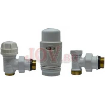 Image 1 of THS Thermostyle Радиаторен сет CAYMAN-5 WHITE THS 1/2"х16мм и 1/2"x15мм ъглов