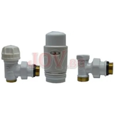 THS Thermostyle Радиаторен сет CAYMAN-5 WHITE THS 1/2"х16мм и 1/2"x15мм ъглов