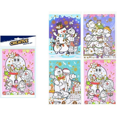 UNIPAP kreativní set vánoční přání s kamínky + obálka140x230mm 8882329 173956