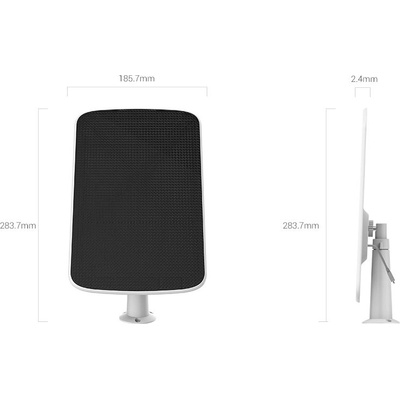 EZVIZ solární panel E 6,18W IP65 USB-C kompatibilní s EB8 4G černý