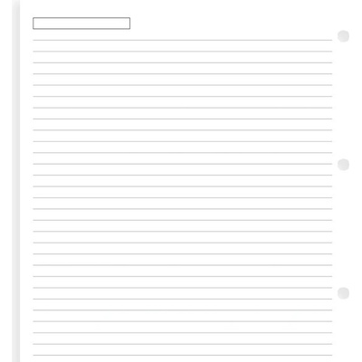 Filofax náplň A5, papír bílý linkovaný