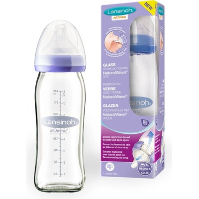 Lansinoh fľaša s cumlíkom fialová 240ml