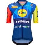 Santini Мъжка фланелка с къс ръкав за колоездене Santini Lidl Trek Team Original Jersey Cycling jersey - Print (056-4376-0111)