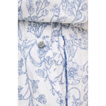 Pepe Jeans Ленен панталон Pepe Jeans DUANA в бяло с широка каройка, с висока талия PL211818 (PL211818)