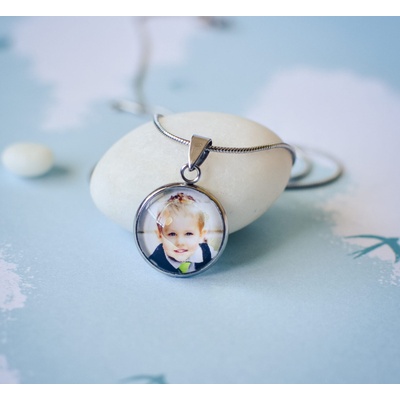 Meganflo Малък медальон със снимка - стомана
