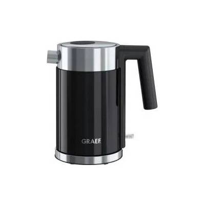 Graef Електрическа кана Graef, WK402, капацитет 1 L, подвижен корпус, подвижен филтър за варовик от неръждаема стомана, лесно наливане, автоматично изключване, защита от прегряване, 2015 W, черна