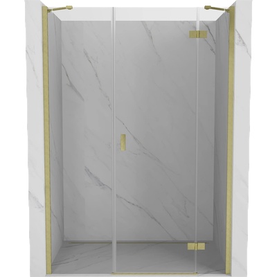 Mexen Mist-H душ врати, отваряеми надясно, 155 cm, прозрачни, златни матирани - 8A5-155-001-55-00-P (8A5-155-001-55-00-P)