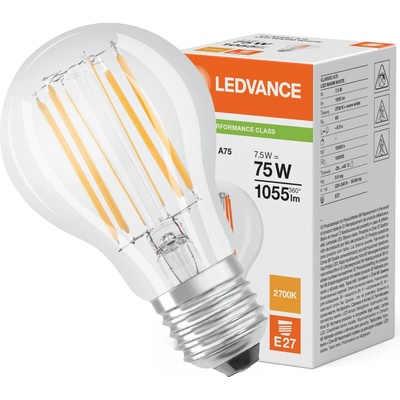 Osram Ledvance LED CLASSIC A 75 P 7.5W 827 FIL CL E27