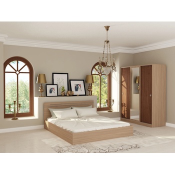 Image 1 of DST Спален комплект за матрак 164/190 Velina-dst, дъб амбер и венге