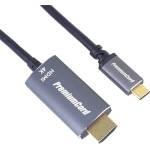 PremiumCord кабел HDMI - USB-C, 4K2K60Hz, M/M, 1, 8 м, черен KU31HDMI03 (KU31HDMI03)