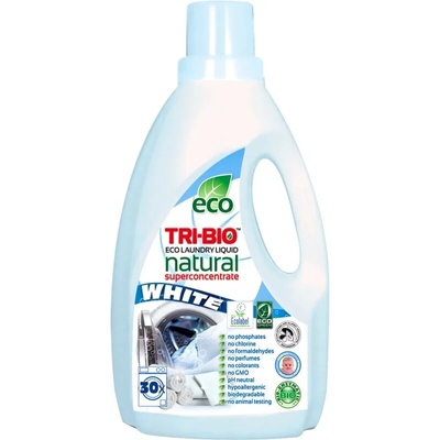 TRI-BIO еко течен перилен препарат за бяло пране 30 пранета