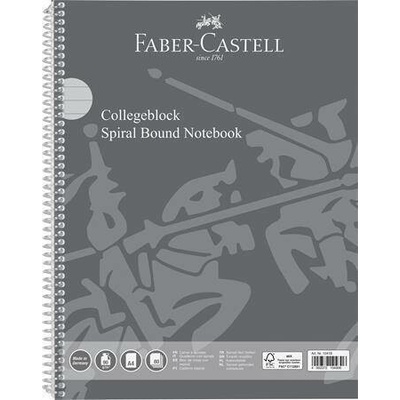 Faber Castell Spirálový sešit A4 linkovaný perforovaný děrovaný