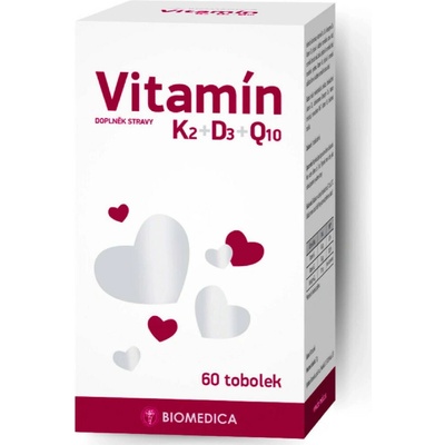 Biomedica Vitamín K2 + D3 + Q10 60 kapsúl