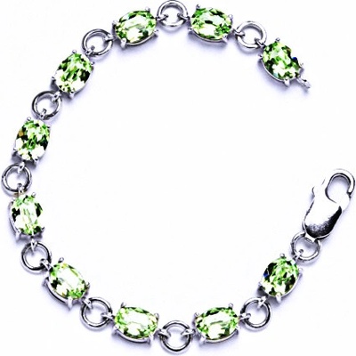 Čištín stříbrný s krystaly Swarovski chryzolit R 1245