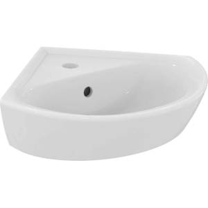 Ideal Standard Eurovit - Ъглова мивка 48x35 см, с преливник, отвор за смесител, бяла E872701 (E872701)