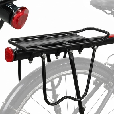 Zadný hliníkový na bicykel do 50 kg, univerzálny, čierny, na zadnú časť Ulfur