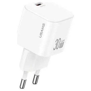 Image 1 of USAMS Бързо зарядно устройство USAMS USAMS US-CC262 USB-C 30W GaN FAST CHARGE, бяло (CC262TC02)