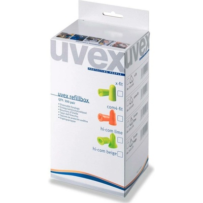 uvex x-fit špunty do uší SNR 37, lime, BJ 300 párů