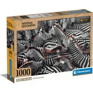 Clementoni Пъзел 1000 части National Geographic Zebra Клементони Clementoni 39729