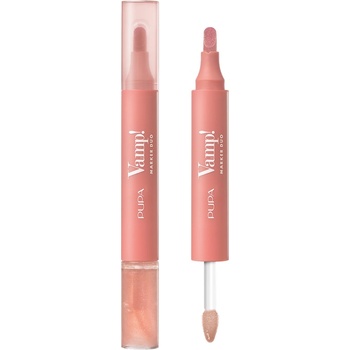 PUPA Pupa Vamp! Молив и гланц за устни 2 в 1, 002 Frozen Rose, 4 ml