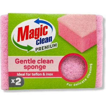 MAGIC CLEAN premium гъба за деликатни повърхности, Gentle clean sponge, 2 броя