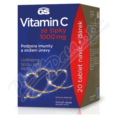 GS Vitamin C 1000 se šípky 100+20 tablet dárkové balení 2022