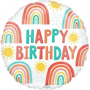 Anagram Фолиев Балон Retro Rainbow Birthday (4291301)