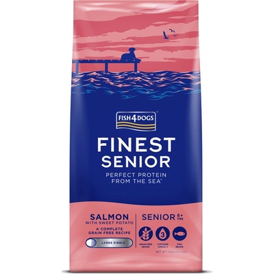 Fish4Dogs velké pre starší psy Finest losos se sladkými bramborami 6 kg