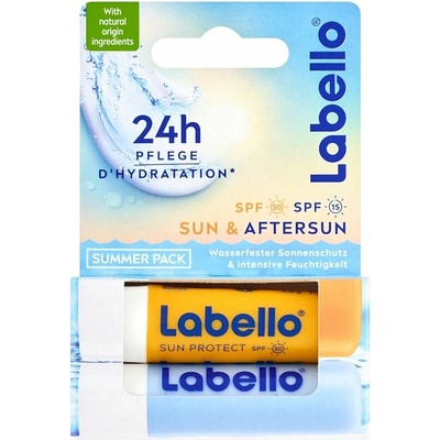 Nivea Labello Sun & Hydro Care balzamy na pery 2 x 4,8 g