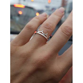 Сребърен пръстен " Короната на кралицата" (ДСП1)