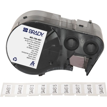 Brady M5-195-481 / 170885, 25.40 mm, Polyester, черно копиране / бял фон (170885)