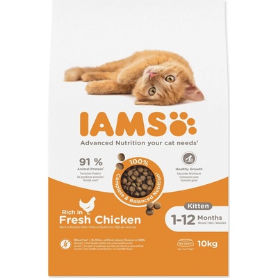 Iams for Vitality Kitten Chicken 10 kg