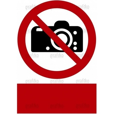 Grafiko | Zákaz fotografování - Text obrázku (tabulka s vlastním textem), Materiál Magnetická fólie, Rozměr 210x148mm